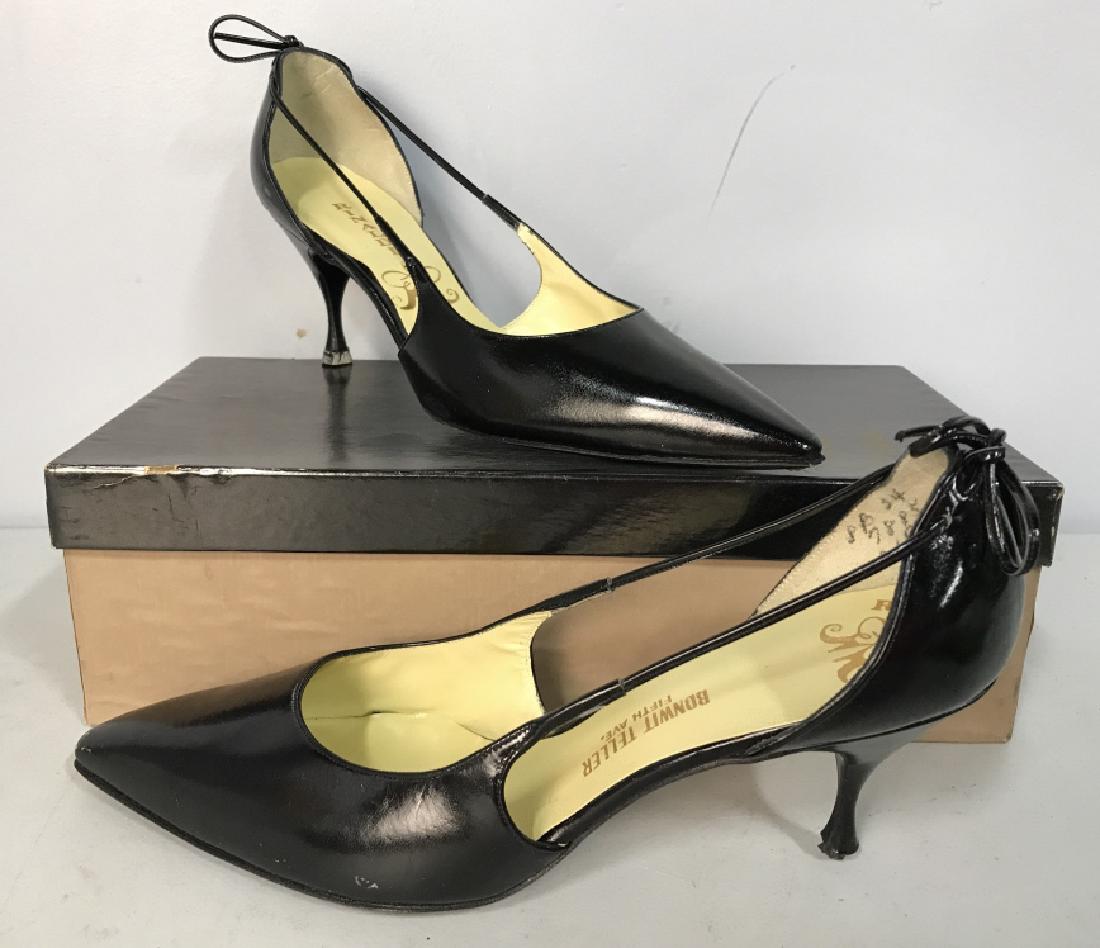 RINALDI BONWIT TELLER Kitten Heels Size 8: Heels are black toned with 2 inch slim heels. Includes original box. Shoes are Size 8. Contains wear and bottoms of heels need repair. Designer shoes, fashion accesories, women's fashion. 6