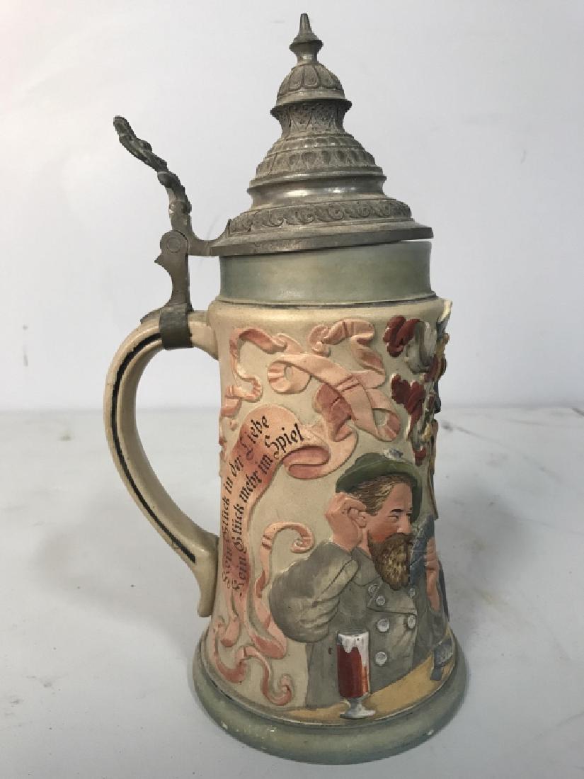 GESETLICH GESCHUTZT German Beer Stein W Lid (1 of 8)