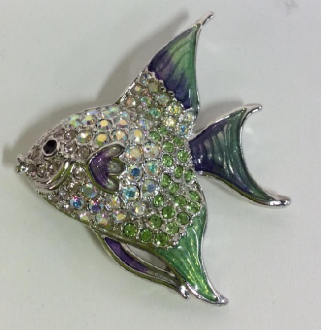Vintage Rhinestone Enamel Fish Pin (1 of 6)