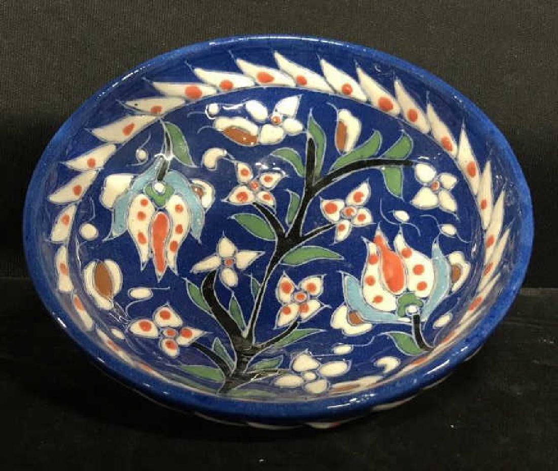 Handmade Ceramic Finger Bowl W Floral Motif (1 of 9)