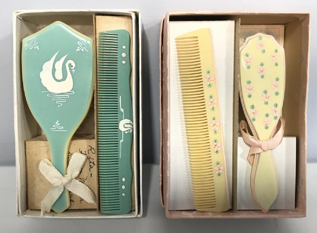 Lot 2 Vintage Baby Brush And Comb Set (1 of 6)