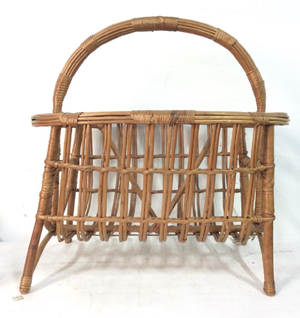 Woven Whicker/Rattan Magazine Holder (1 of 5)