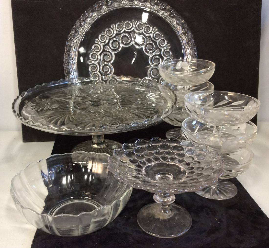 Group Lot of Cut Glass Servers (1 of 14)