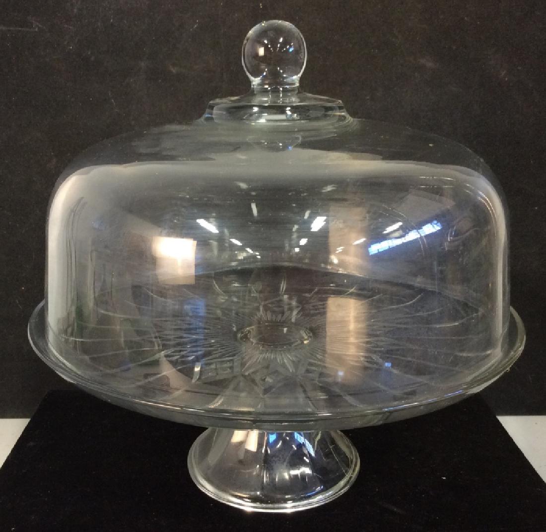 Vintage Glass Covered Cake plate (1 of 9)