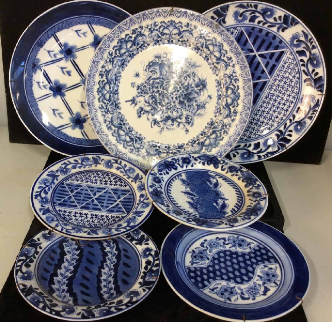 Group Lot of Blue And White Plates (1 of 10)