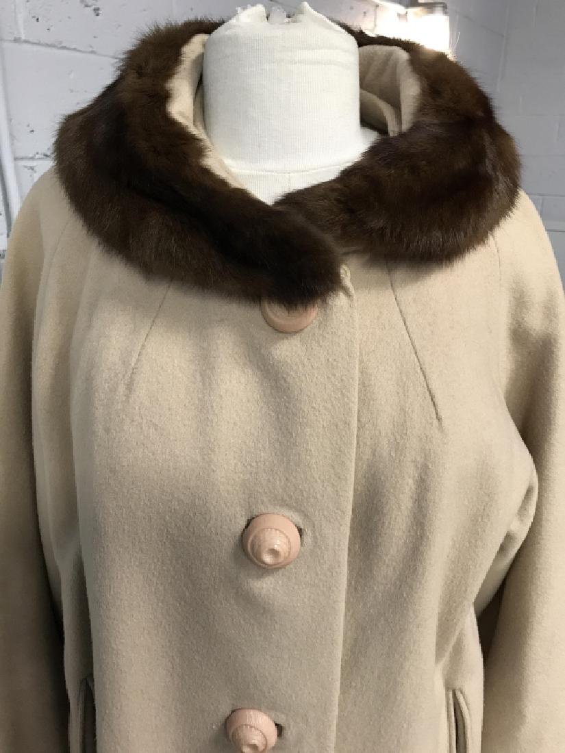 Vintage Ladies Wool Coat With Fur Collar (1 of 7)