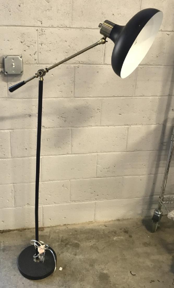 Black And Silver Toned Adjustable Floor Lamp (1 of 5)