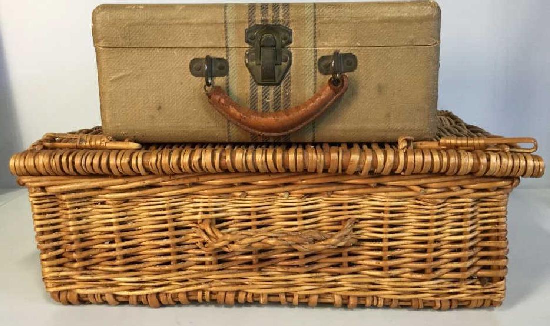 Group With wicker basket and ladies makeup carrier (1 of 13)