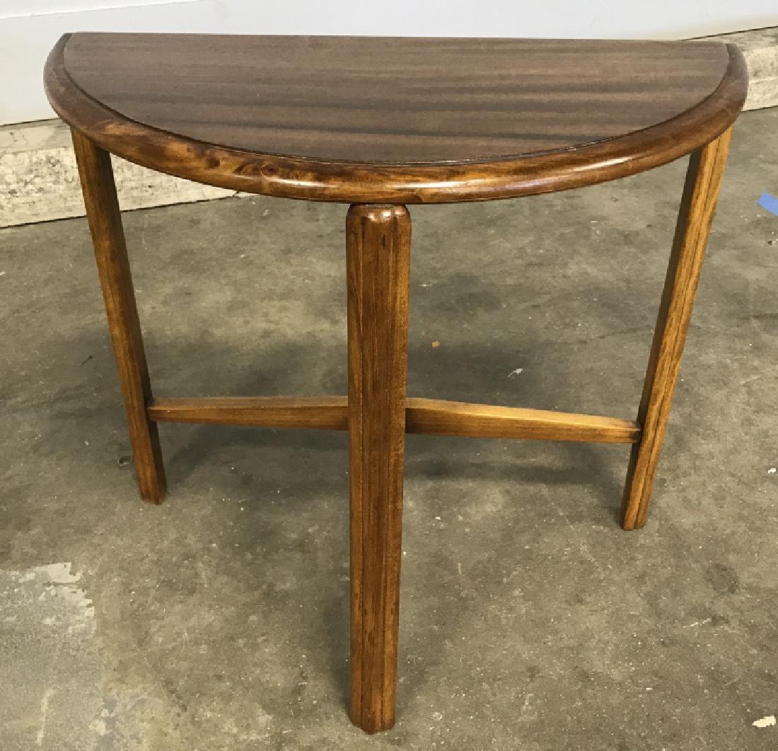 Vintage Half Moon Wooden End Table (1 of 7)