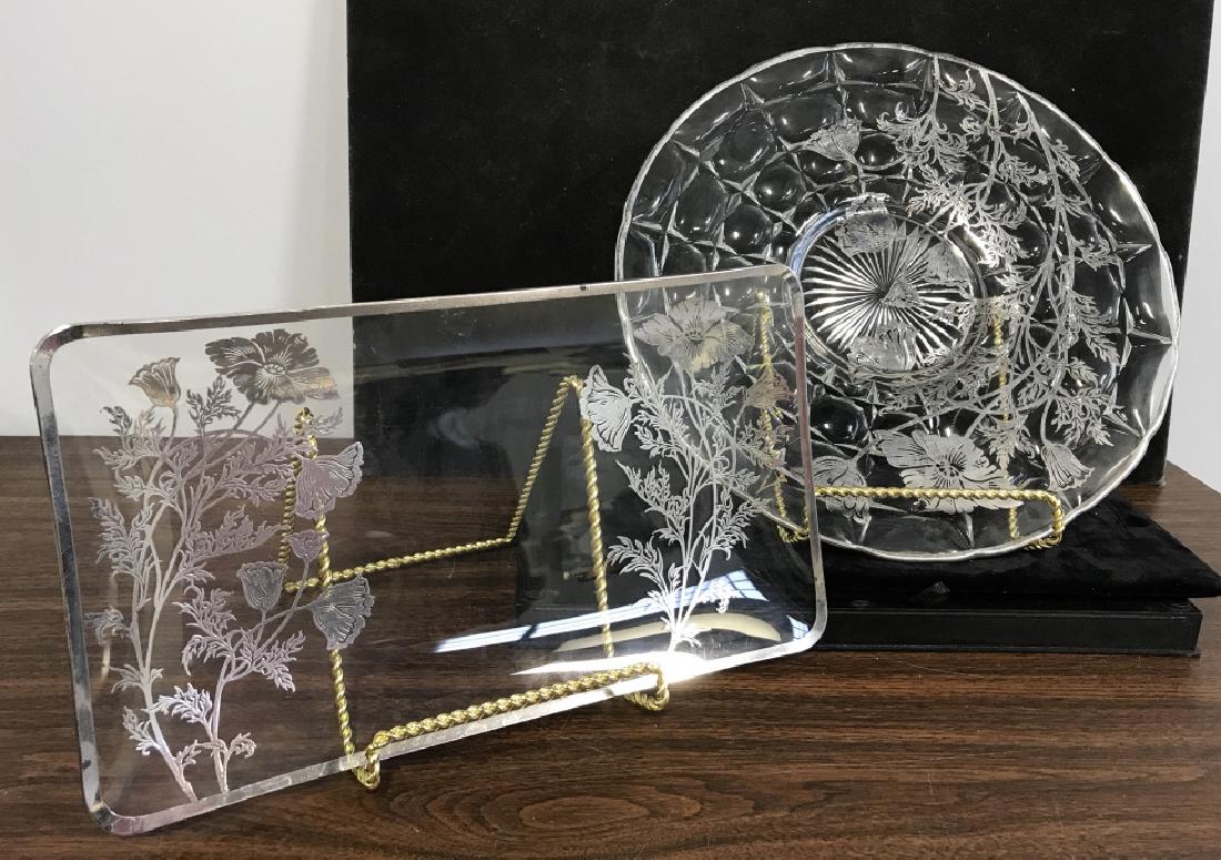 Two Silver embossed serving platters (1 of 9)