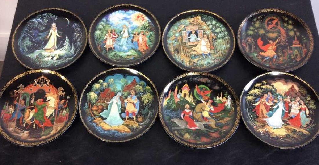 Set of 8 Vintage Russian Legend Illustrated Plates (1 of 20)