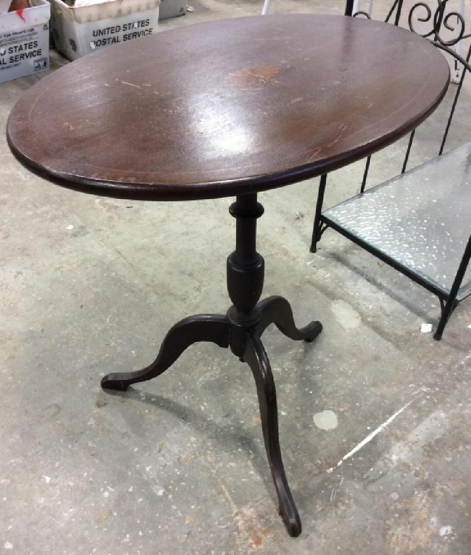 Folding Pedestal Table W Inlay (1 of 8)