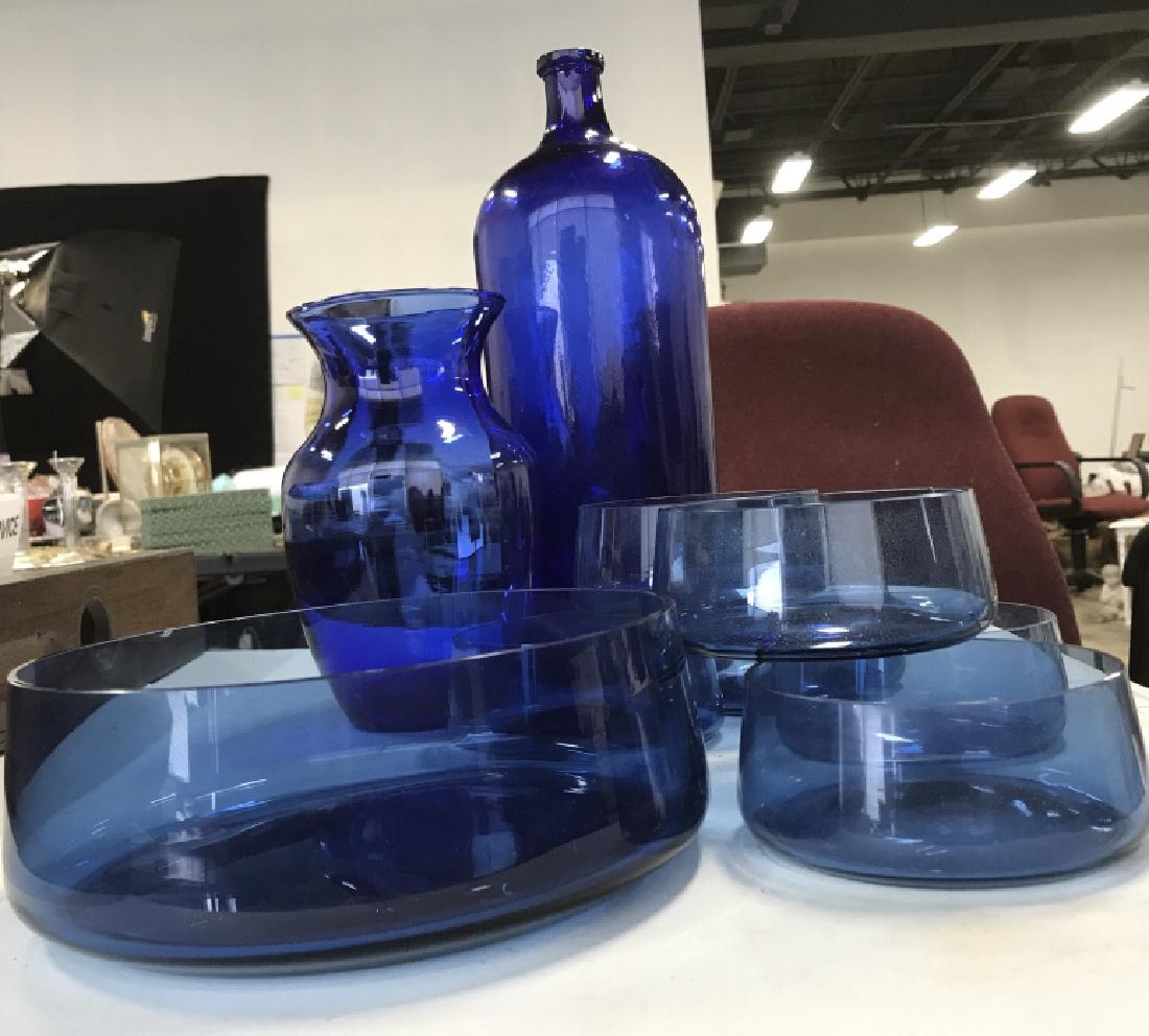 Group Lot of blue glassware (1 of 10)