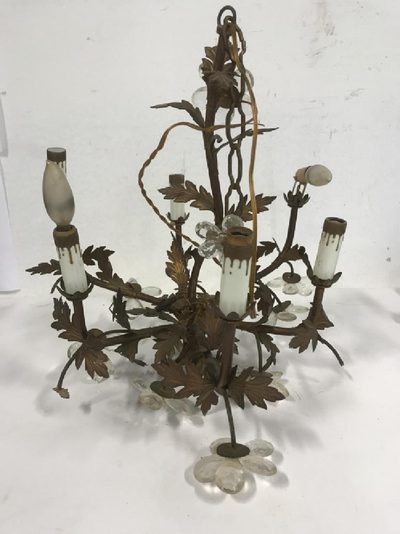 Vintage 6 light Metal Chandelier (1 of 10)