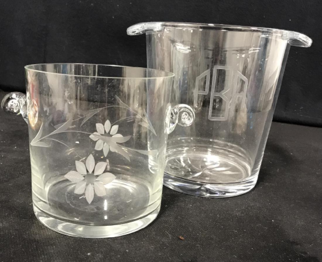 two Crystal Glass Ice Buckets (1 of 9)