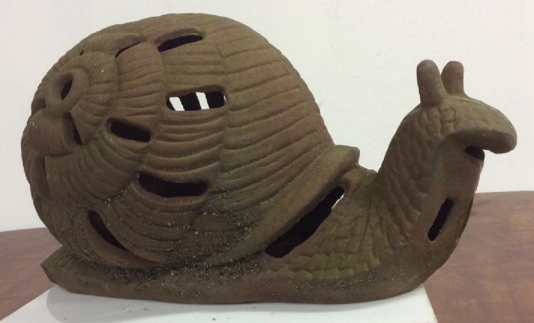 Vintage Cast Iron Garden Sculpture Of Snail (1 of 12)