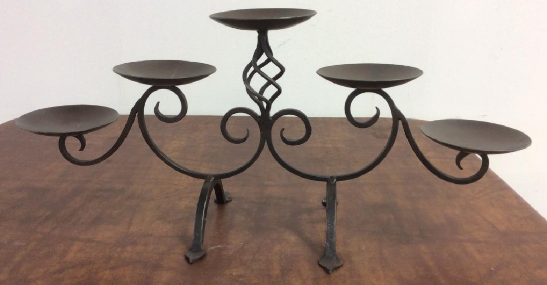 Decorative Bronze Toned Candle Holder: Decorative Bronze Toned Candle Holder, 22 in x 10 in, good condition, Decorative Table Ornaments, Decorative Tableware, Kitchenware, Candle sticks, 5