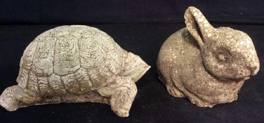 Pair Outdoor Stone / Cement Composite Figurines (1 of 9)