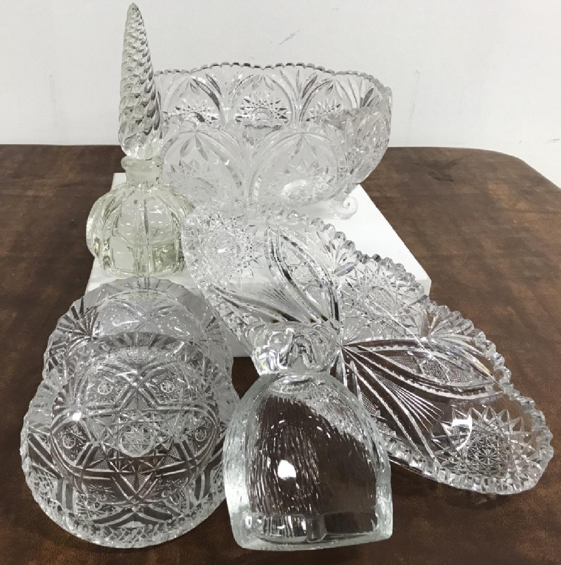 Group Lot of Mixed Crystal Tableware (1 of 16)