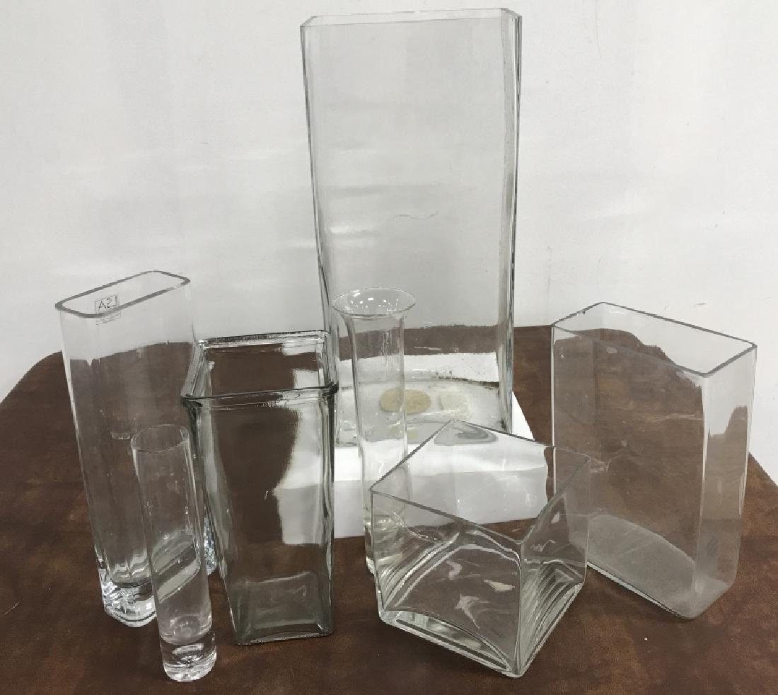 Group Lot of 7 Modern Glass Vases (1 of 9)