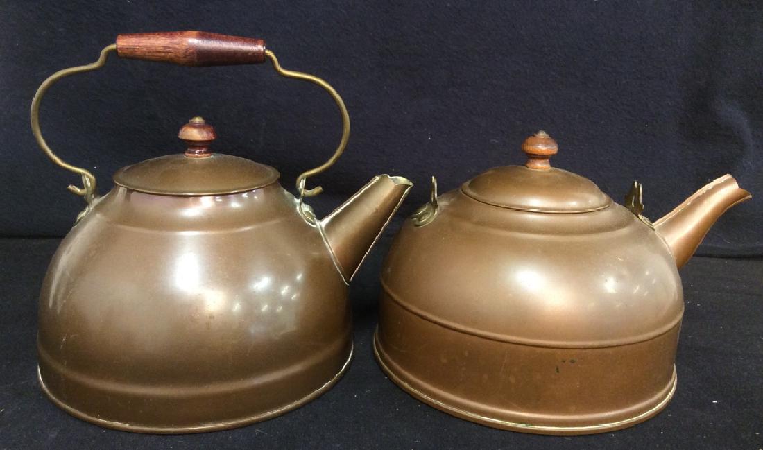 Vintage REVERE WARE Pair Of Copper Teapots (1 of 15)