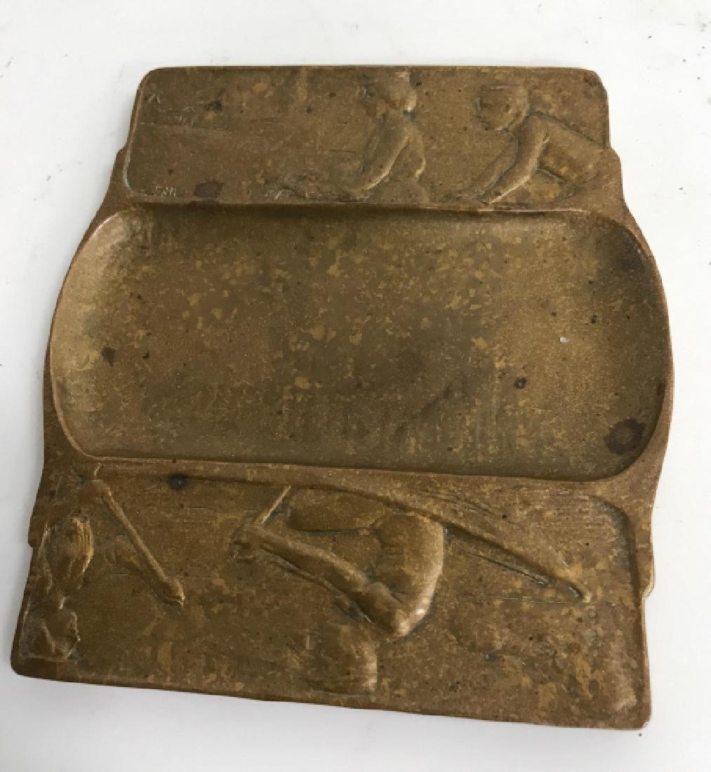 Vintage Signed BRONZE Art Deco Trinket Dish (1 of 10)