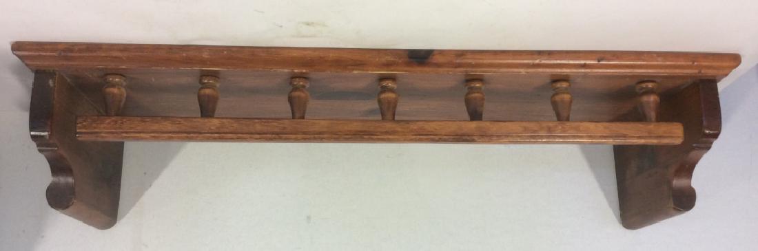 Carved Wooden Wall Shelf (1 of 8)