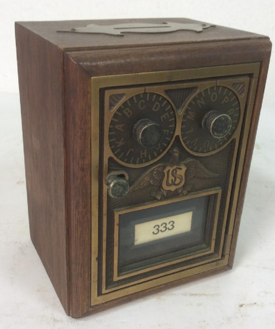 Vintage Piggy Bank Stylized as US Bank Safe (1 of 8)