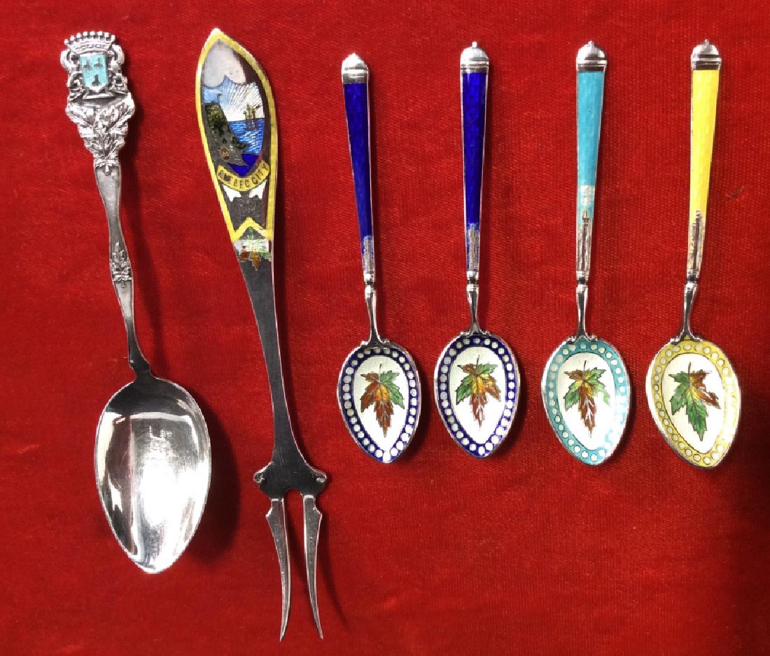 Sterling Silver W Enamel Flatware (1 of 12)