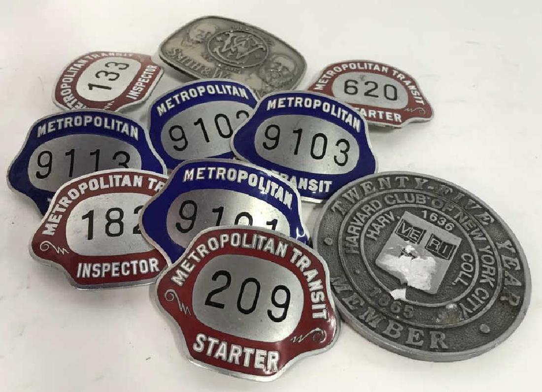 Group Vintage Collectible Metal Plates & Buckles (1 of 8)