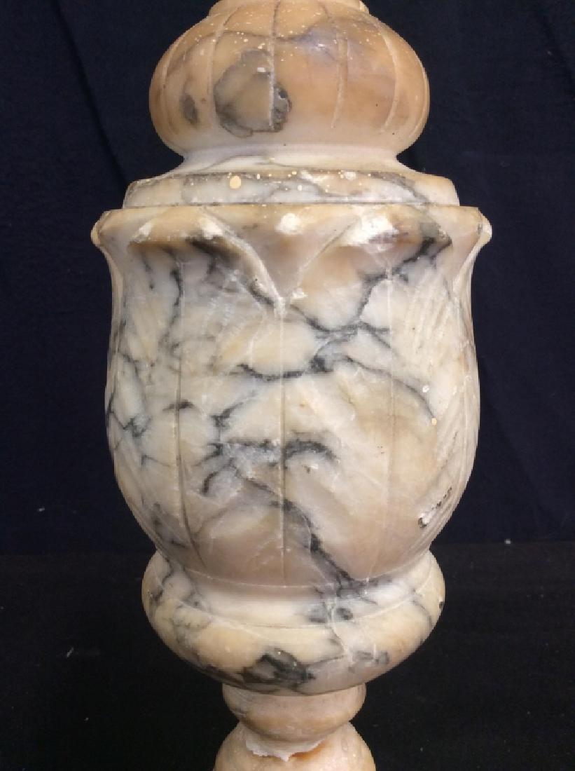 Carved Stone Alabaster Table Lamp (1 of 8)
