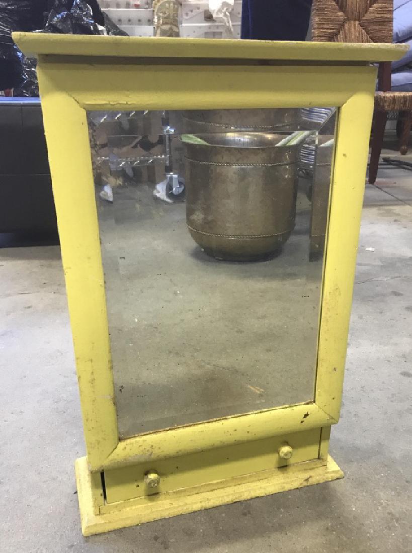 Yellow Painted Wood Medicine Cabinet (1 of 9)