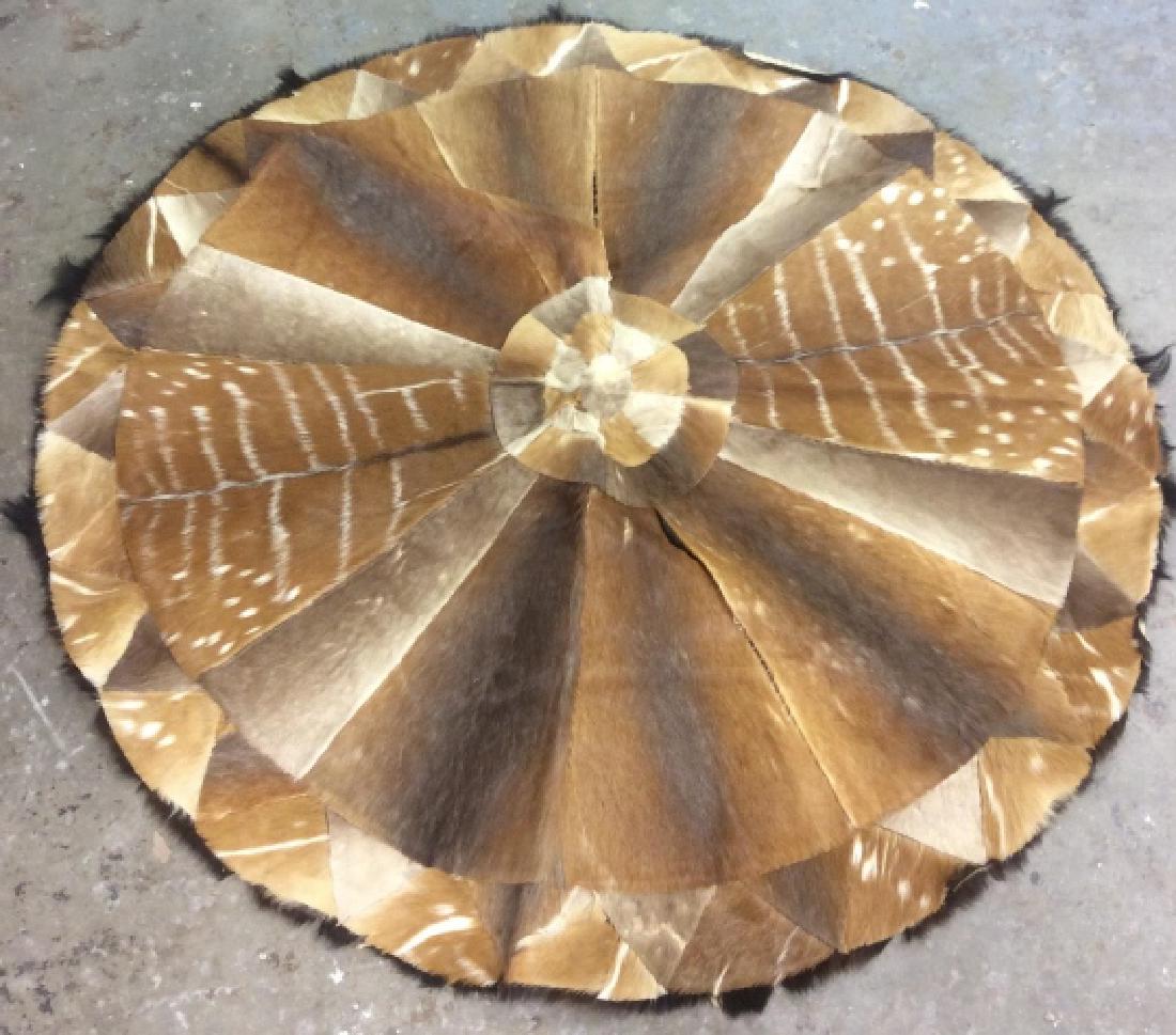 Deer Skin Fur Round Carpet (1 of 10)