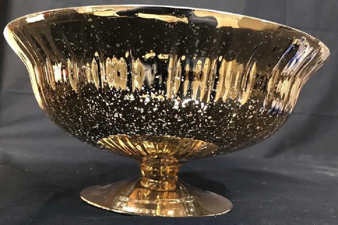 Mercury Glass Footed Pedestal Centerpiece Bowl (1 of 8)