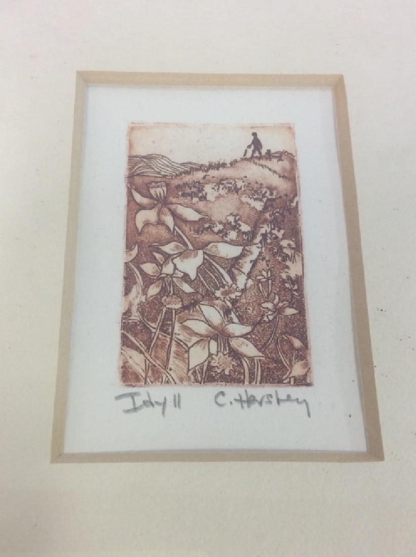Framed & Signed Block Print Of Landscape (1 of 9)
