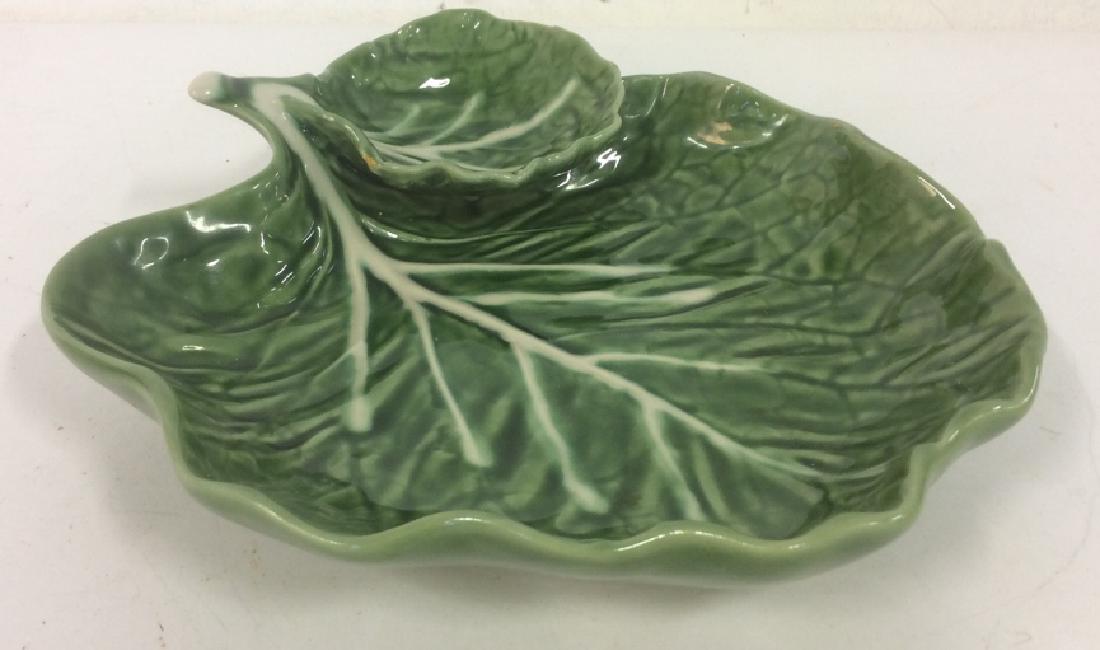 Ceramic Serving Platter Stylized as Leaves (1 of 10)