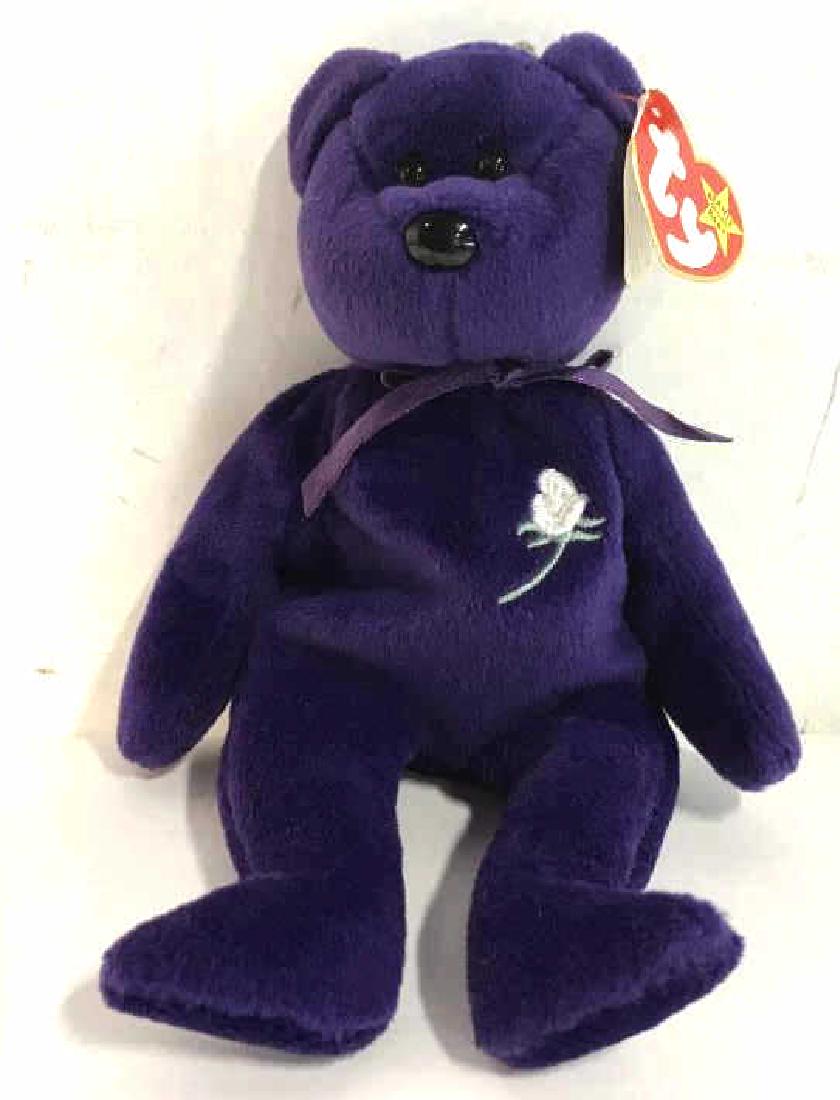 Collectible Beanie Baby 1997 PRINCESS Purple Bear