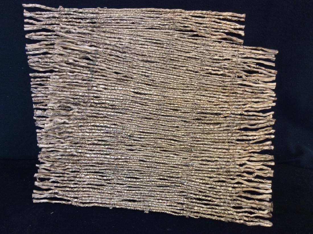 Set 9 Gold Toned Mettalic Branch Place Mats: Set 9 Gold Toned Mettalic Branch Place Mats. Placemats, Decorative Tableware, decorative accessories. Some surface wear and discoloration. Measures approx 14 in by 17 in. 4