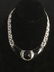 Signed TRIFARI Silver & Black Tone Necklace - 2