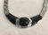 Signed TRIFARI Silver & Black Tone Necklace - 8