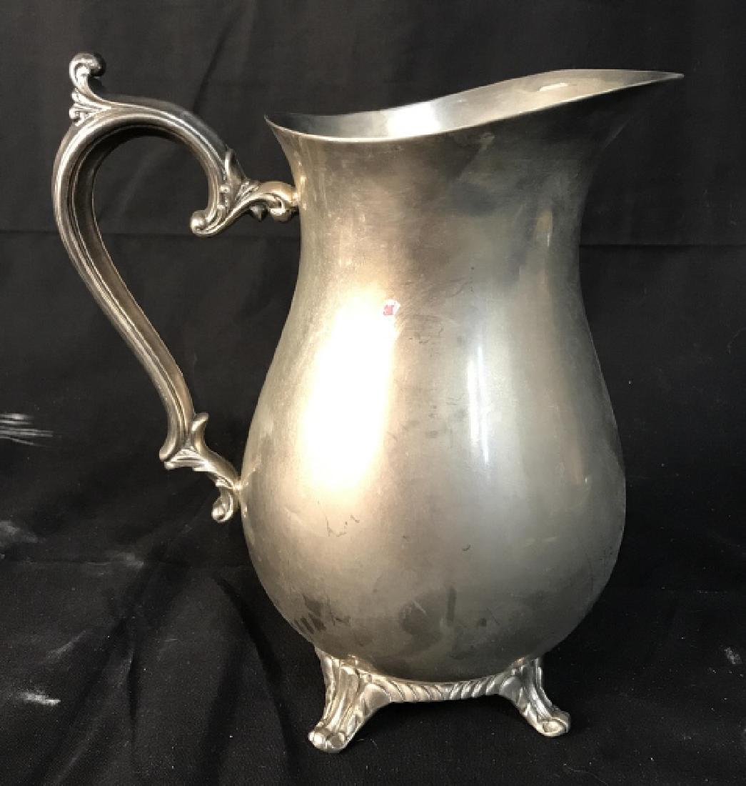 Am Rogers Silver Plate Pitcher: Pitcher, vase, vessel, tableware, marked underside, ht app 10 inches, width app 9 inches