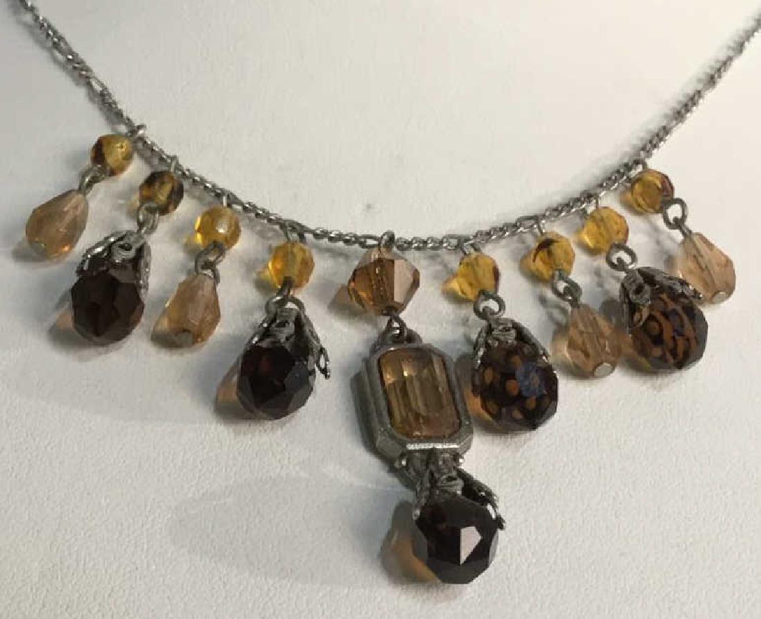 ROBERT ROSE Beaded Cascade Necklace: ROBERT ROSE beaded cascade necklace. Robert Rose Marked tag at end of clasp. Vintage Jewelry, statement necklace, costume jewelry. Drop length of necklace strand measures approx 8 inches. Estate jewel