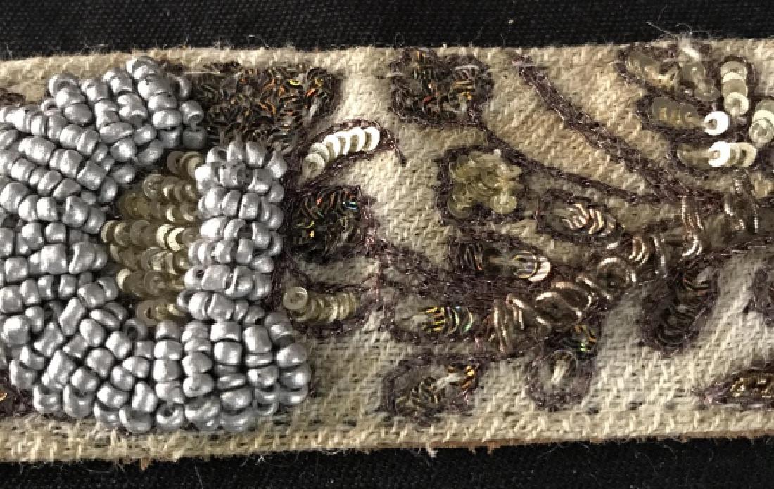 Chan Luu intricately Beaded Belt, Suede: Intricately Hand beaded and signed belt by CHAAN LUU, has label size L arts and crafts, vintage ladies fashion accessory, length app 40 inches