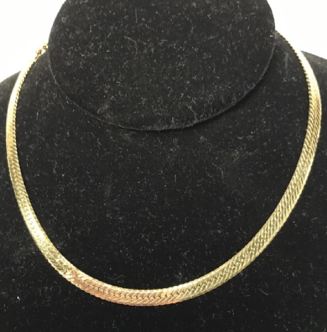 Monet Snake Chain Necklace: Monet Snake Chain Necklace, expandable, 18 in length, with hook closure, medallion stamped Monet, good condition, Designer Costume Jewelry, Chic Designer, Luxury Costume, Vintage, Estate, jewelry 5