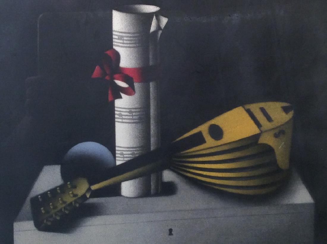 Signed Ltd. Edition MARIO AVATI Colored Mezzotint: Signed and framed limited edition Colored mezzotint Original Artwork by MARIO AVATI (French b. 1921-2009). Image is signed and titled in pencil along bottom of image ‘Pour Une Pavane’ (‘for a Pa