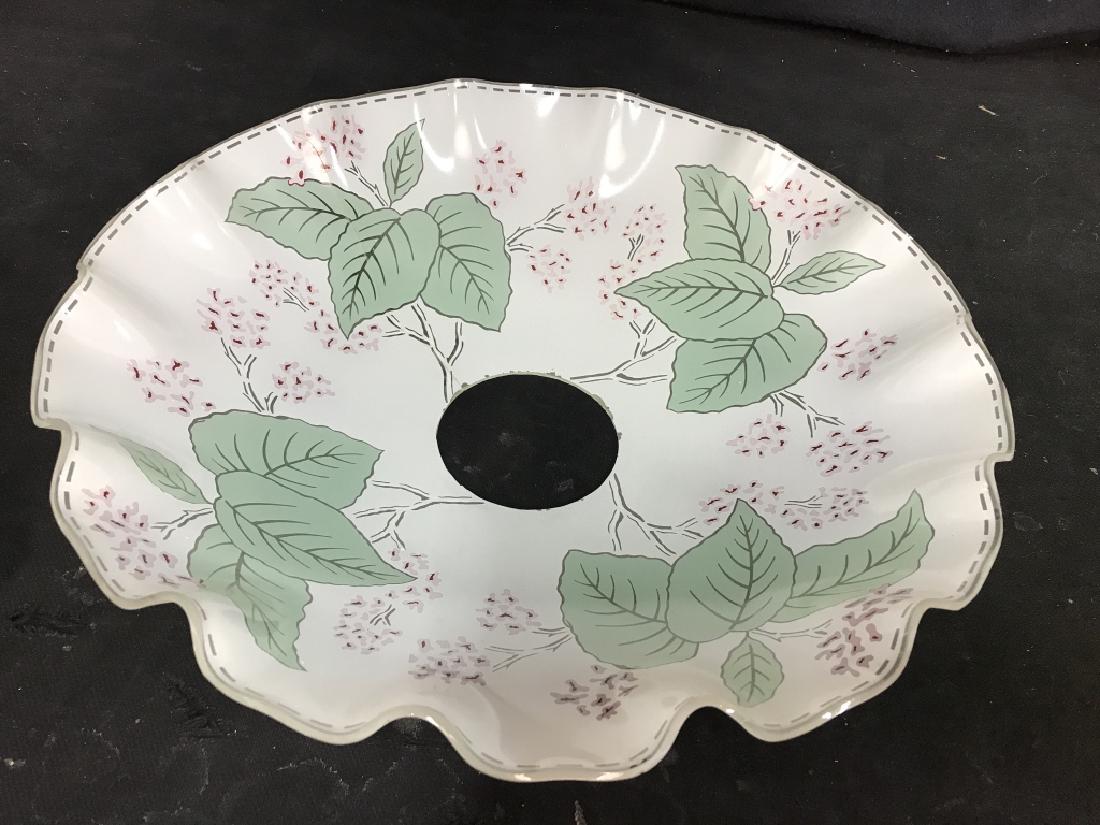 Vintage Mid Century Ceiling Light Shade: Vintage Mid Century Style Ceiling Shade, decorated with red flowers and leaves, 17 in diameter, Decorative Lighting, Mid Century Decorative Accessories, Vintage Lighting, 5