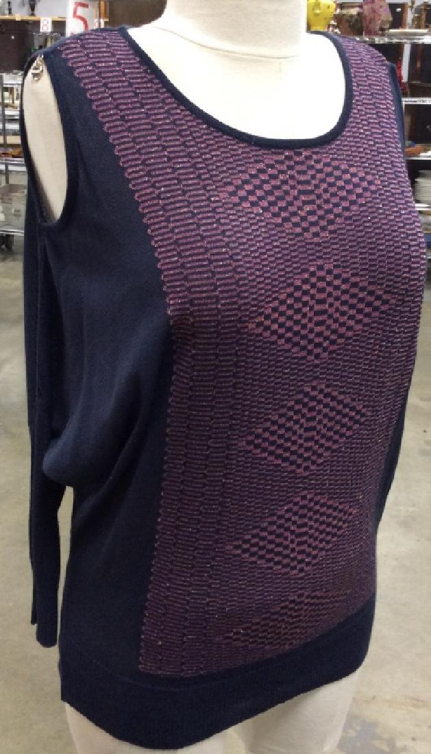 SOCIETA Luxury Italian Designer Sweater Blouse: SOCIETA Luxury Italian designer sweater blouse, new. Ladies luxury fashion, Italian designer fashion, new with original labels, Miami Florida store closing, Couture fashion. Tag reads: SOCIETA Italia,
