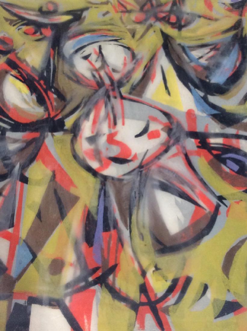 Signed SEONG MOY 1952 Color Woodcut Artwork: Signed and framed SEONG MOY 1952 color woodcut On Paper artwork. Artwork titled ‘The Royal Family’ And Signed ‘S MOY-52’ in pencil below image. Other writing in lower left hand corner is cover