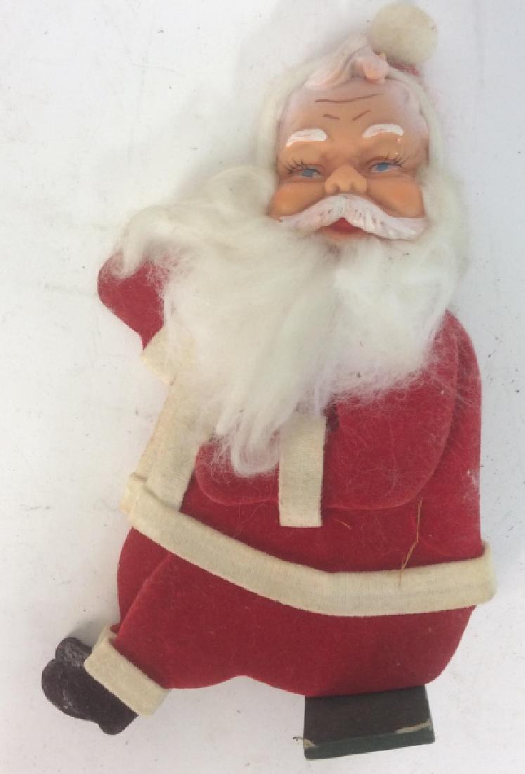 Vintage Seated Wood Felt Santa Claus: Felt on wood Santa measures , composite face,app 10 inches ht, vintage Christmas decor