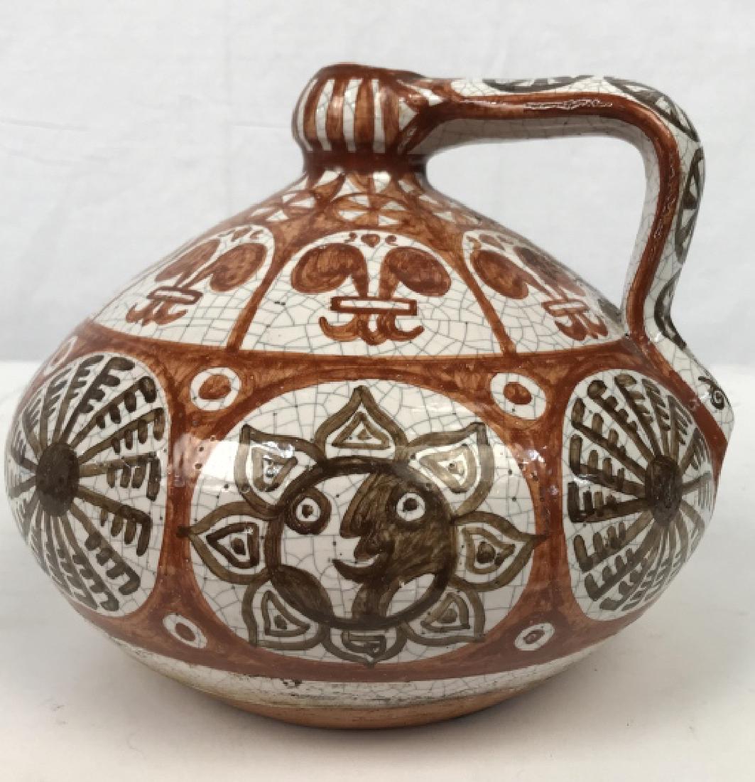 Hand Crafted Painted Terra Cotta Jug (1 of 9)
